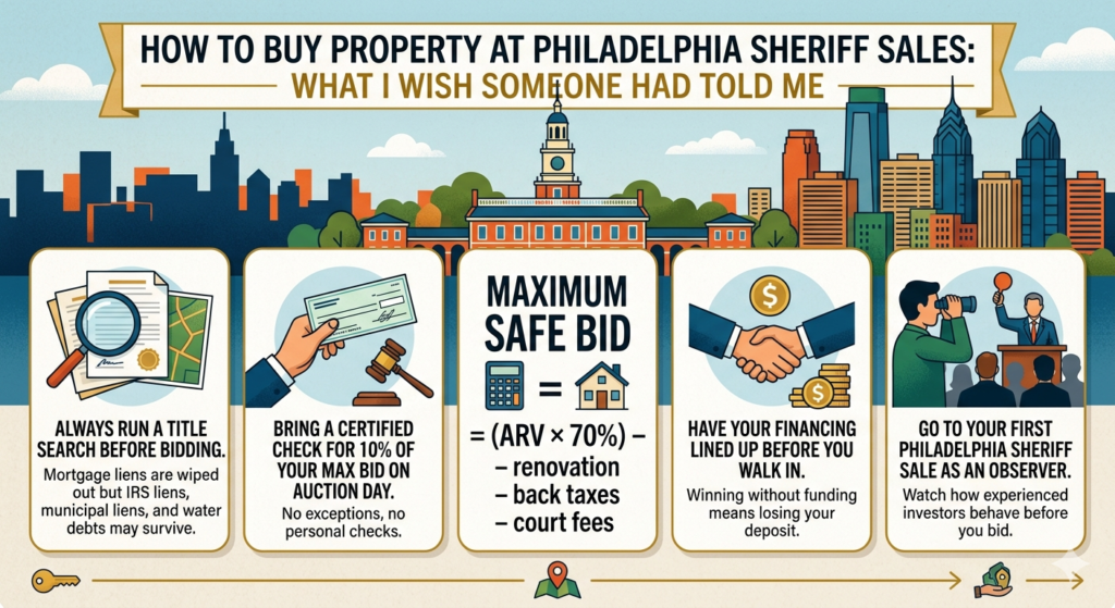 philadelphia sheriff sale tips - bid calculator maximum offer rowhouse Philadelphia