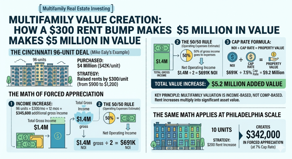 multifamily real estate investing - 96 unit Cincinnati apartment building value add strategy