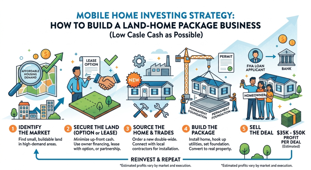 mobile home investing strategy land home package permanent foundation
