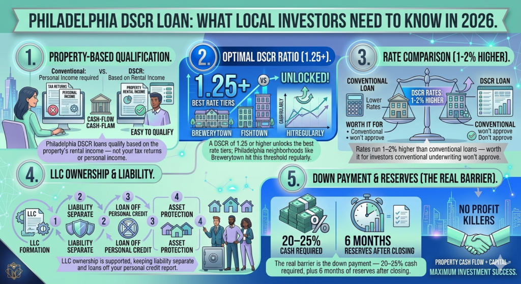 Philadelphia DSCR loan investment property rental income qualifier 2026

