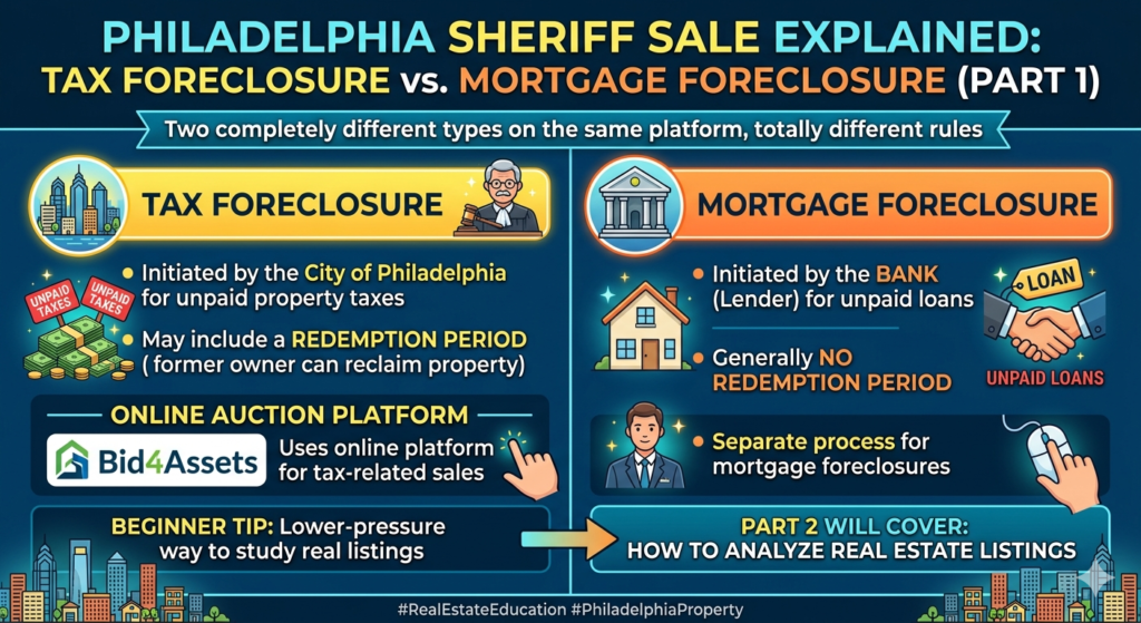 philadelphia sheriff sale bid4assets tax foreclosure explained