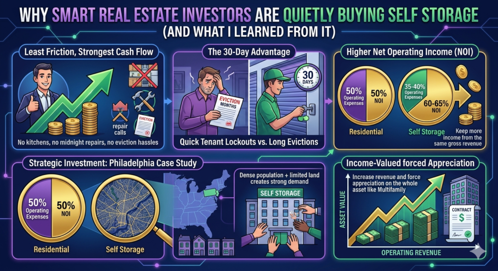 self storage investing - small storage facility cash flow real estate Philadelphia