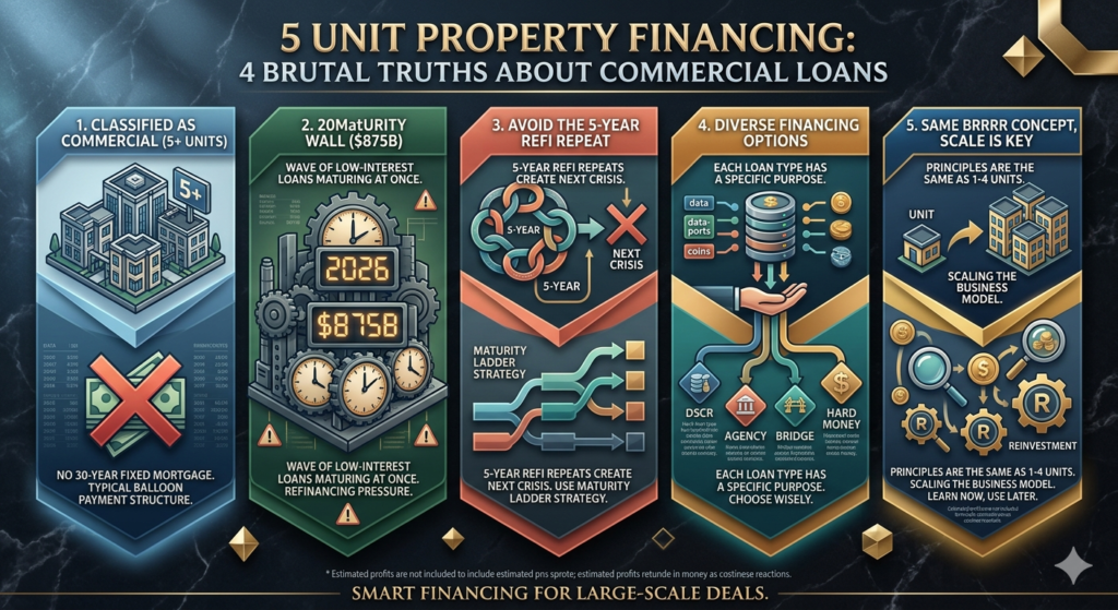 5 unit property financing commercial loan structure diagram