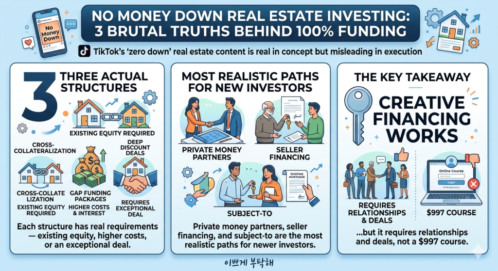 no money down real estate investing funding structures explained