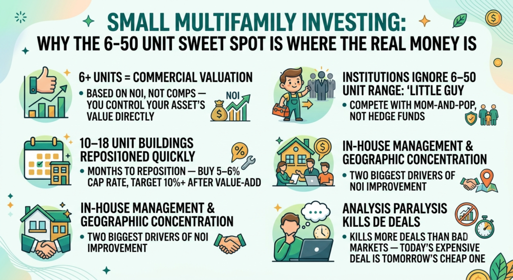 small multifamily investing 6 unit value add strategy NOI