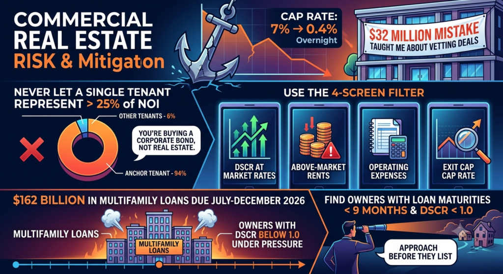 commercial real estate risk anchor tenant DSCR screening