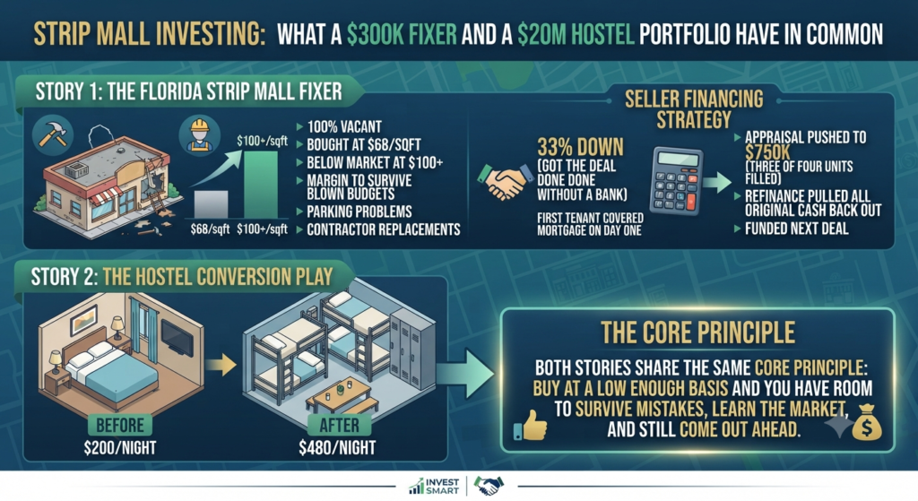 strip mall investing distressed retail property value add strategy